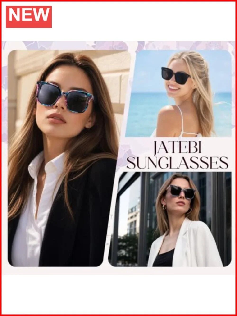 Vintage Oversized Square Sunglasses 2 Pack